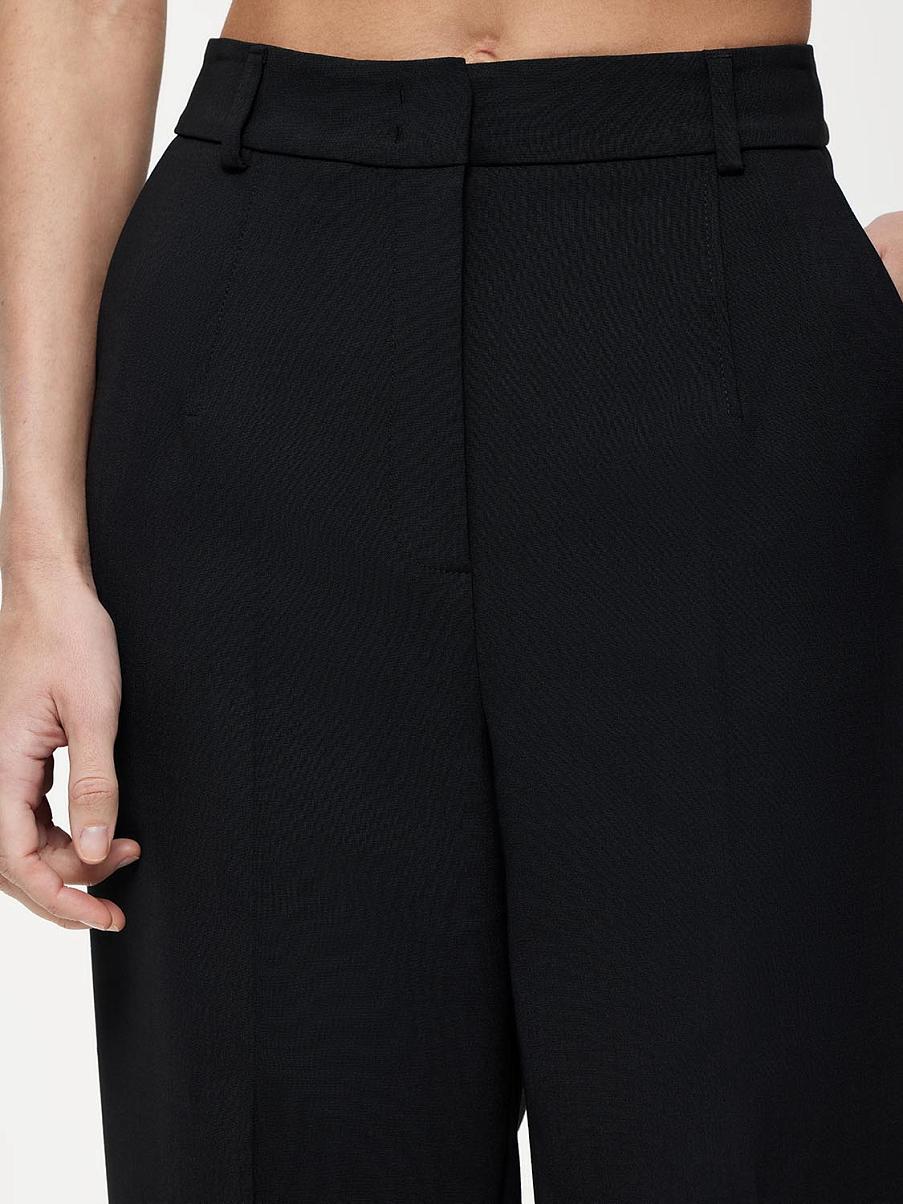 Прямые брюки со стрелками и шерстью