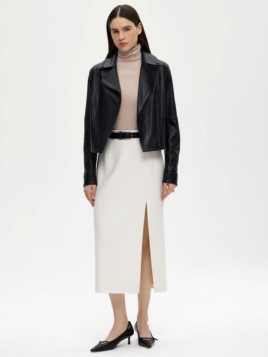 Асимметричная кожаная косуха