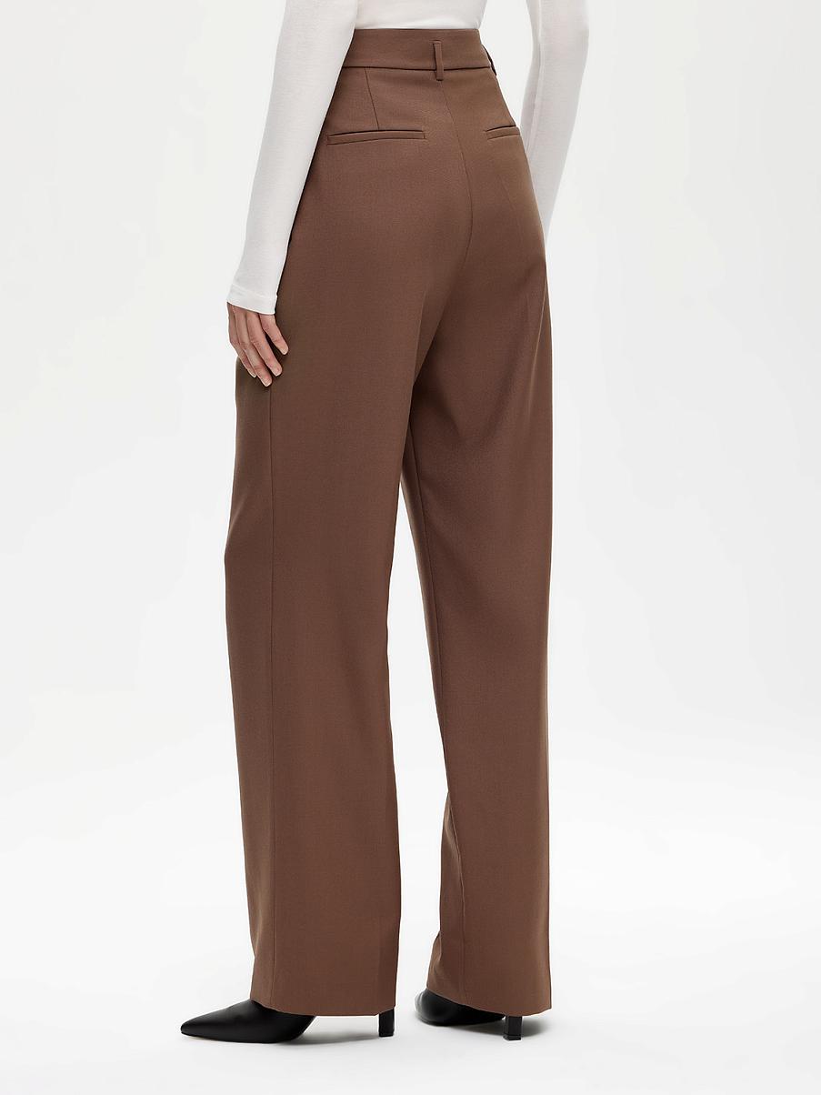 Брюки палаццо с шерстью и стрелками