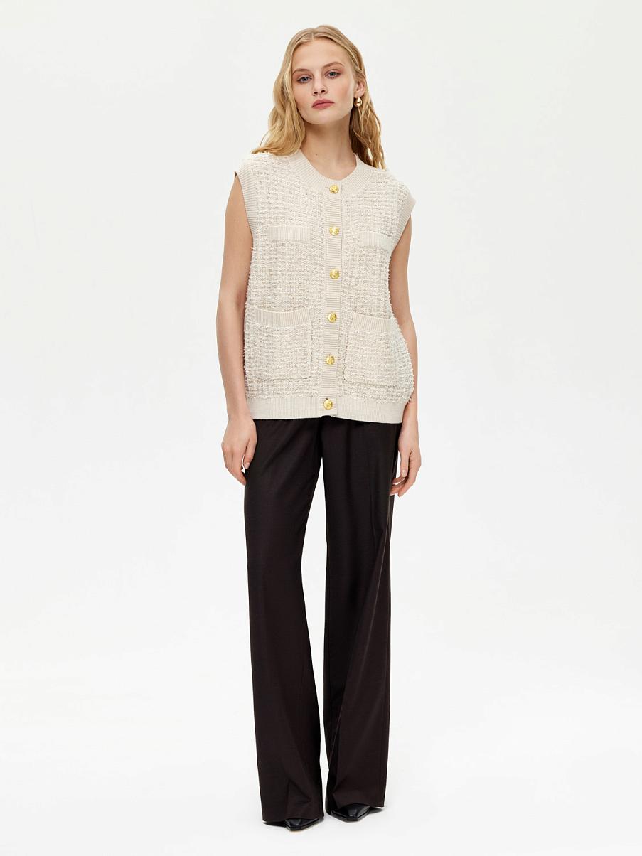 Трикотажная жилетка с шерстью