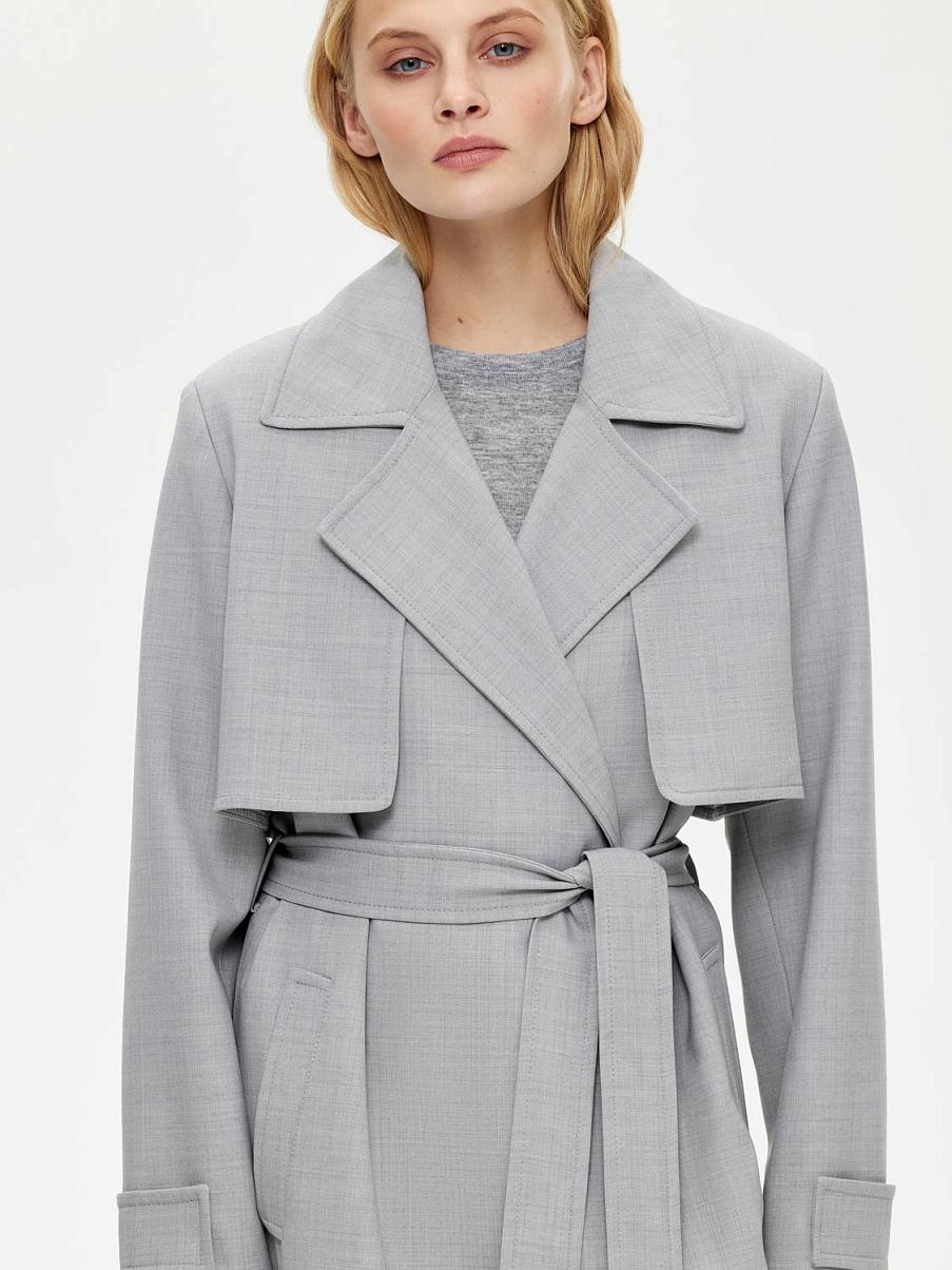 Тренч с натуральной шерстью