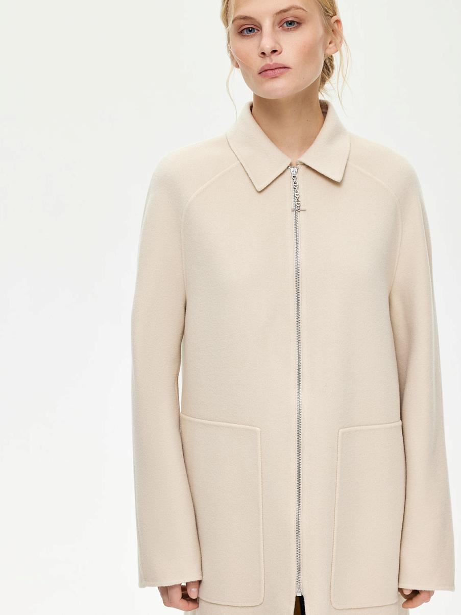 Пальто прямого кроя из шерсти мериноса