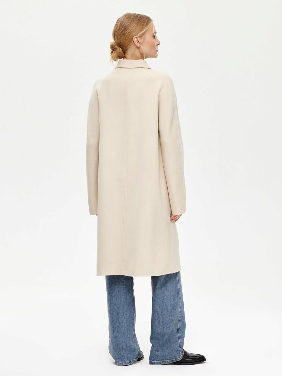 Пальто прямого кроя из шерсти мериноса
