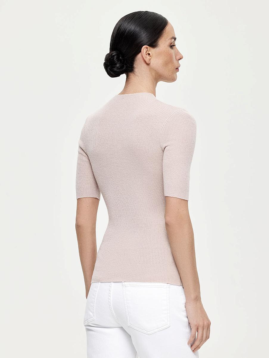 Облегающая блуза из шерсти с люрексом