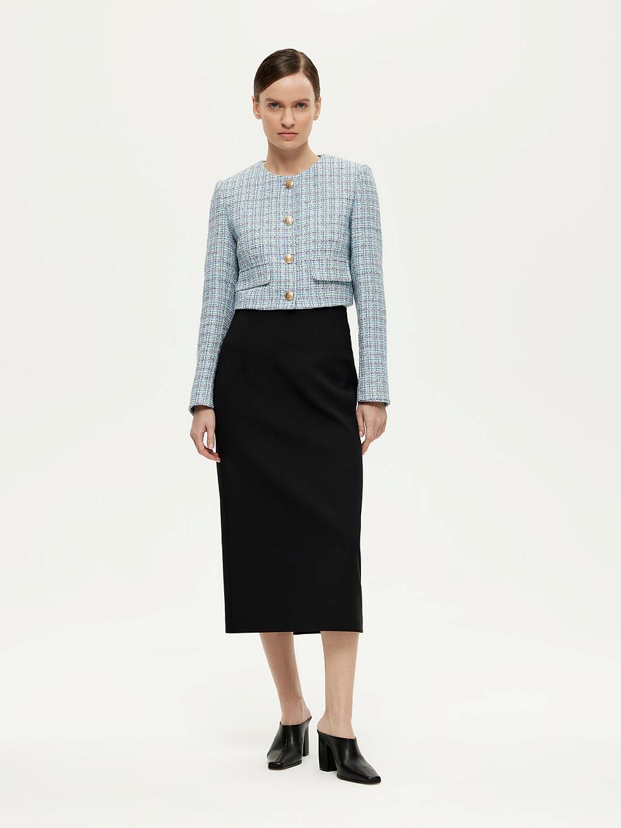 Укороченный твидовый жакет