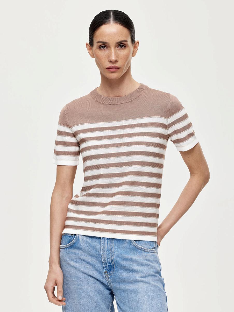 Трикотажная футболка в полоску