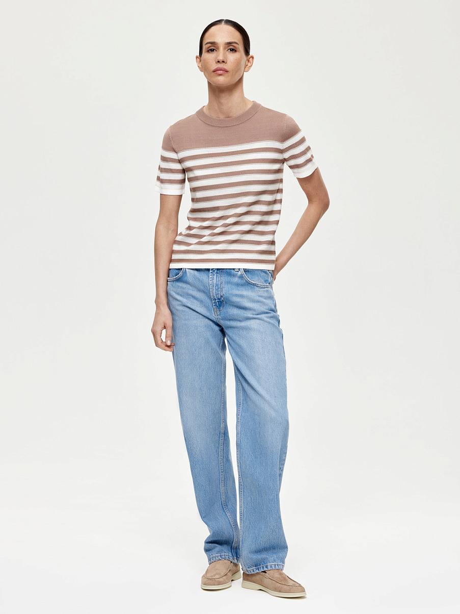 Трикотажная футболка в полоску