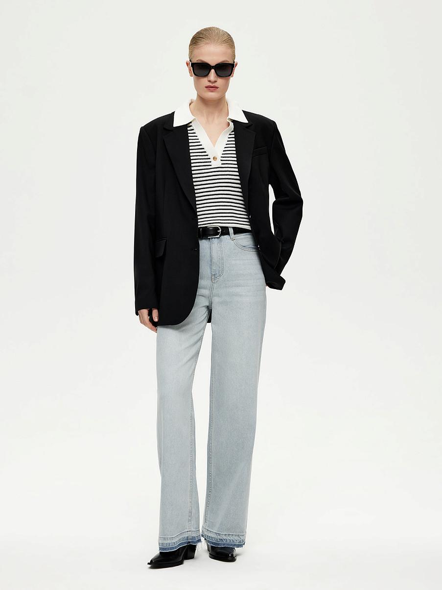 Трикотажная блуза в полоску