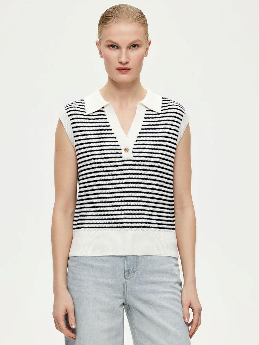 Трикотажная блуза в полоску
