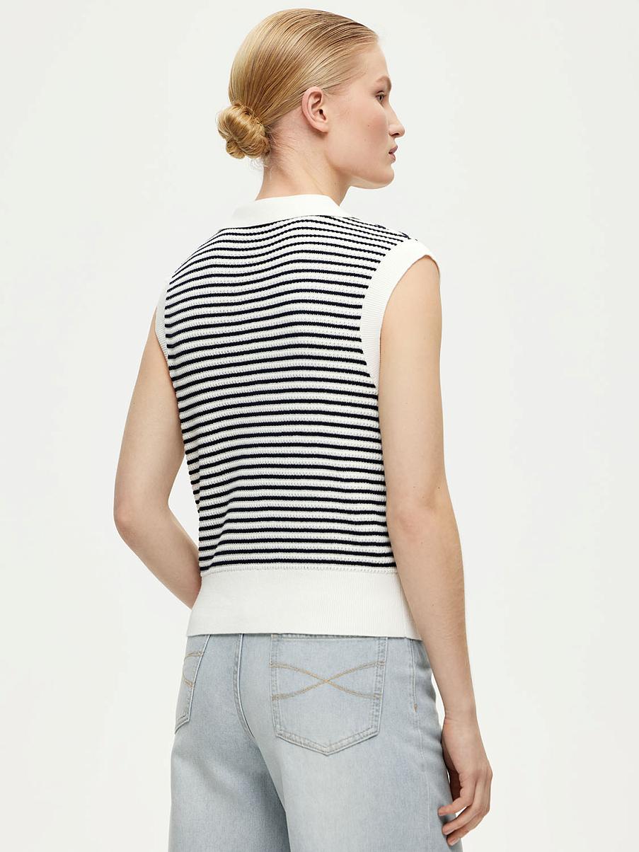 Трикотажная блуза в полоску
