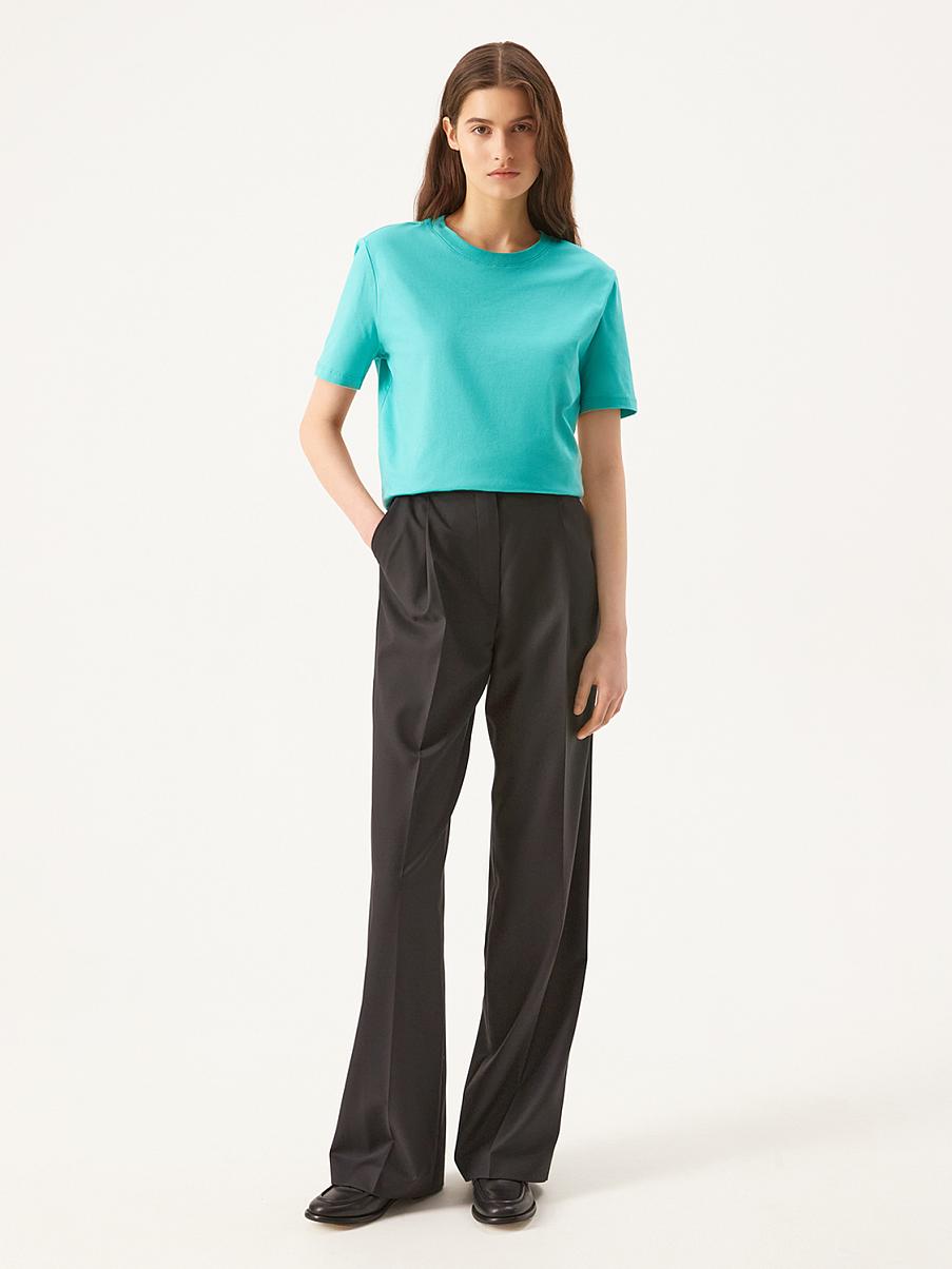 Хлопковая футболка прямого кроя