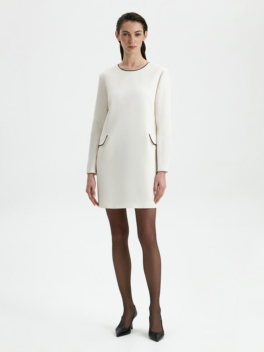 Платье мини с имитацией карманов