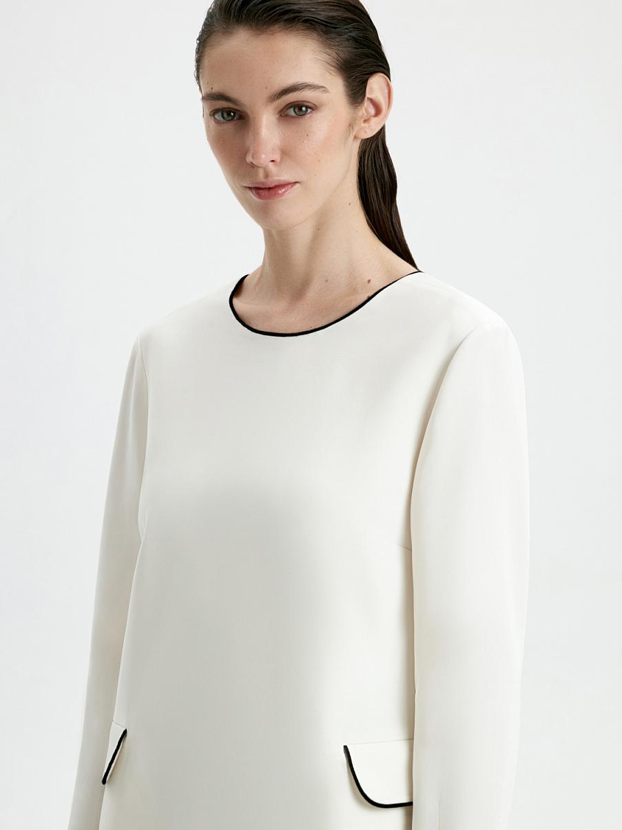 Платье мини с имитацией карманов