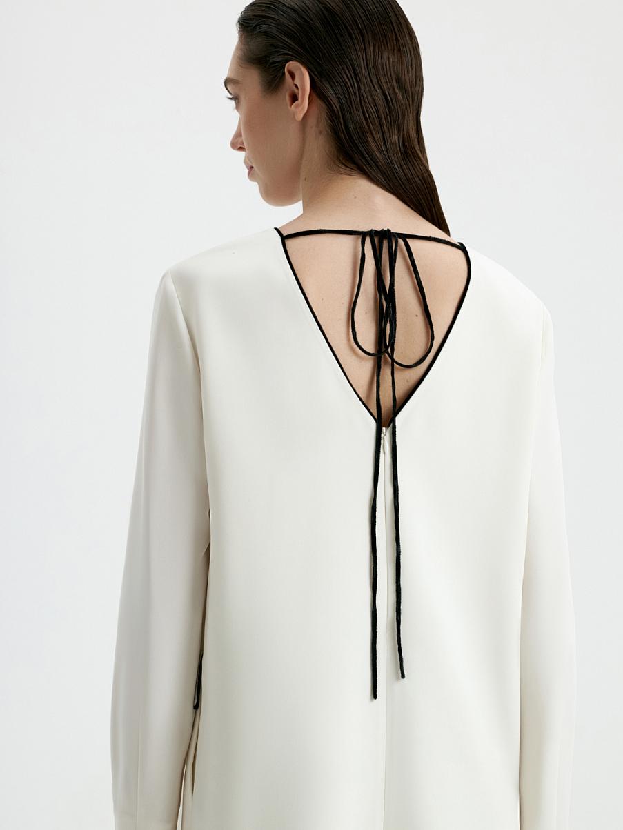 Платье мини с имитацией карманов