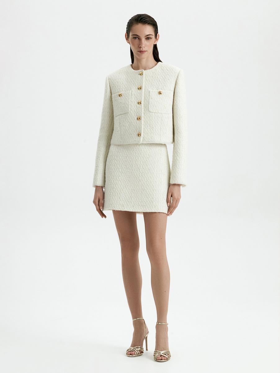 Укороченный жакет с шерстью