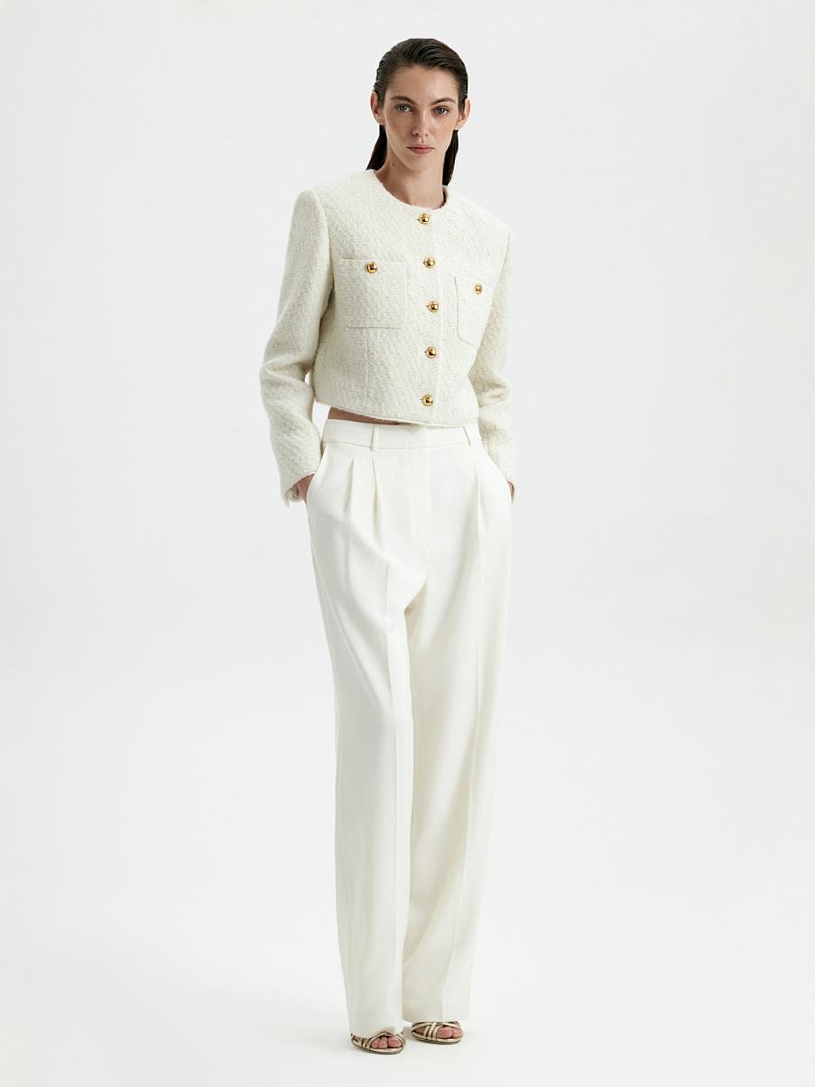 Укороченный жакет с шерстью