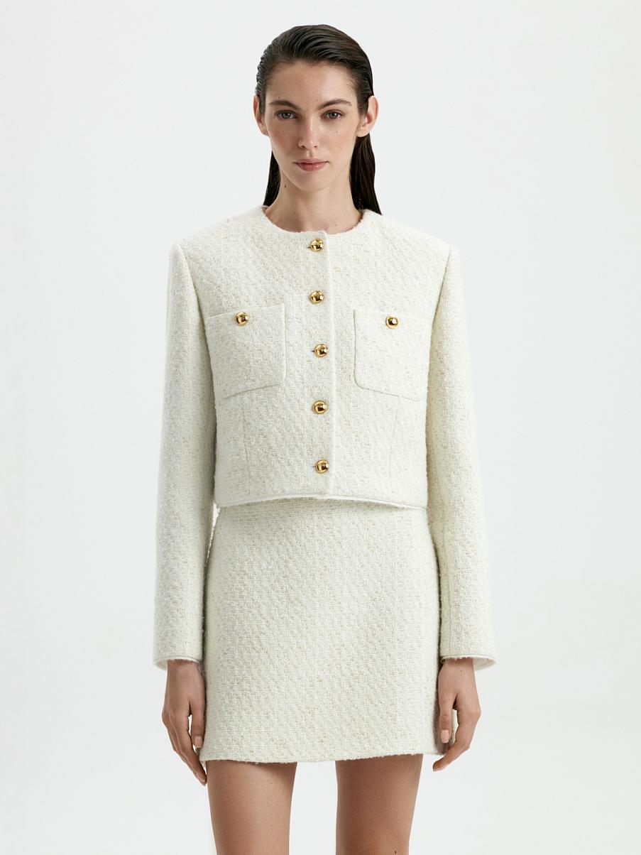 Укороченный жакет с шерстью