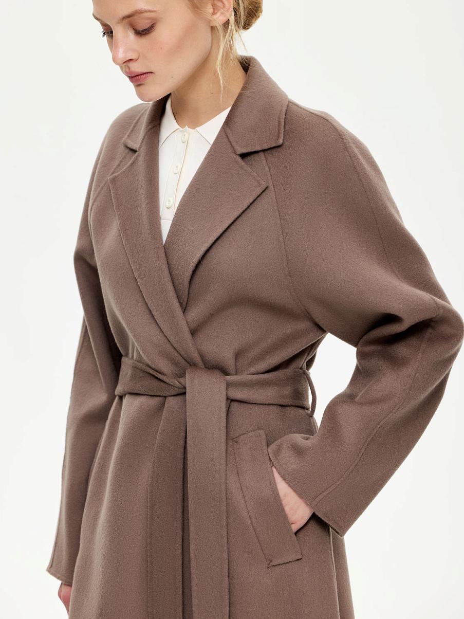 Пальто-халат из шерсти мериноса и кашемира