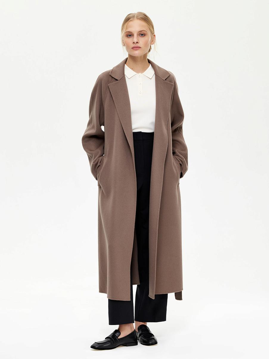 Пальто-халат из шерсти мериноса и кашемира