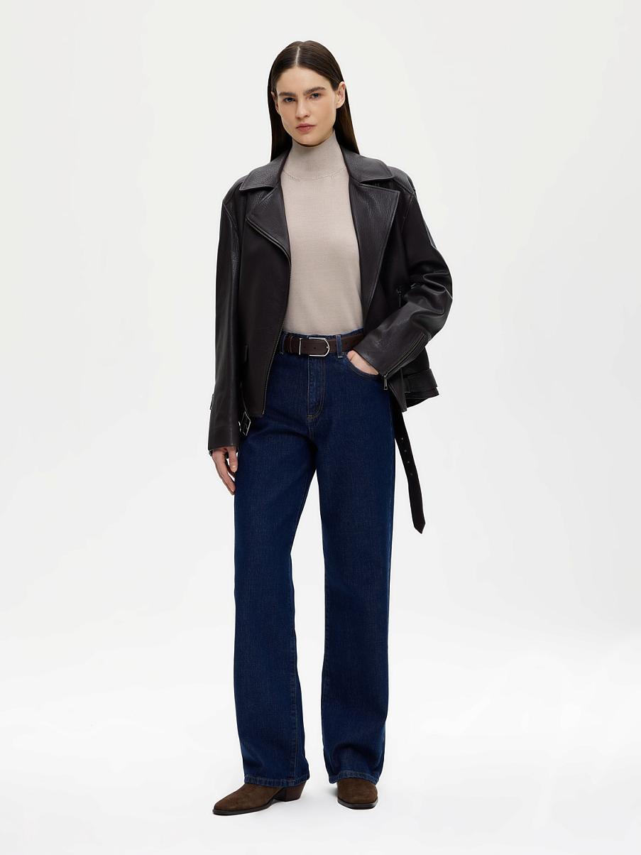 Косуха из натуральной фактурной кожи