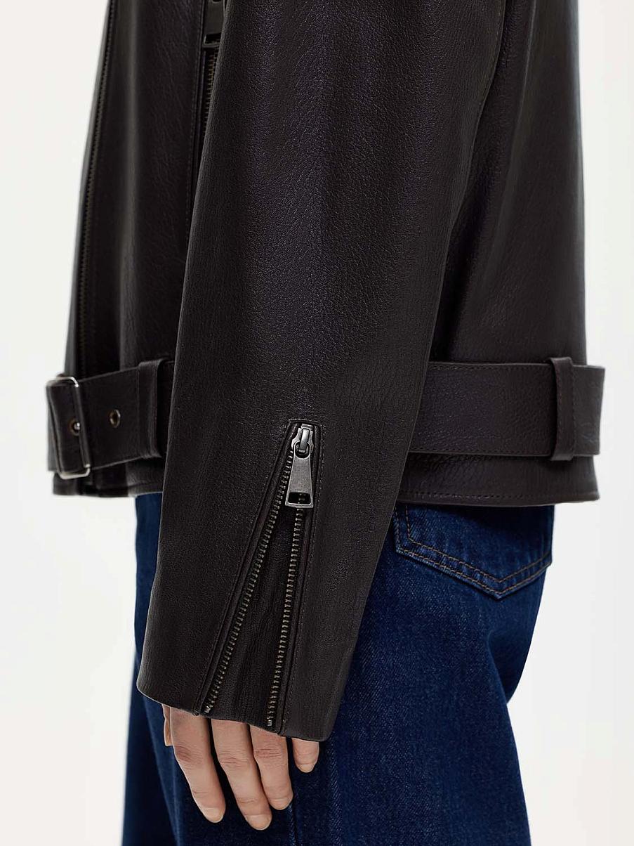 Косуха из натуральной фактурной кожи