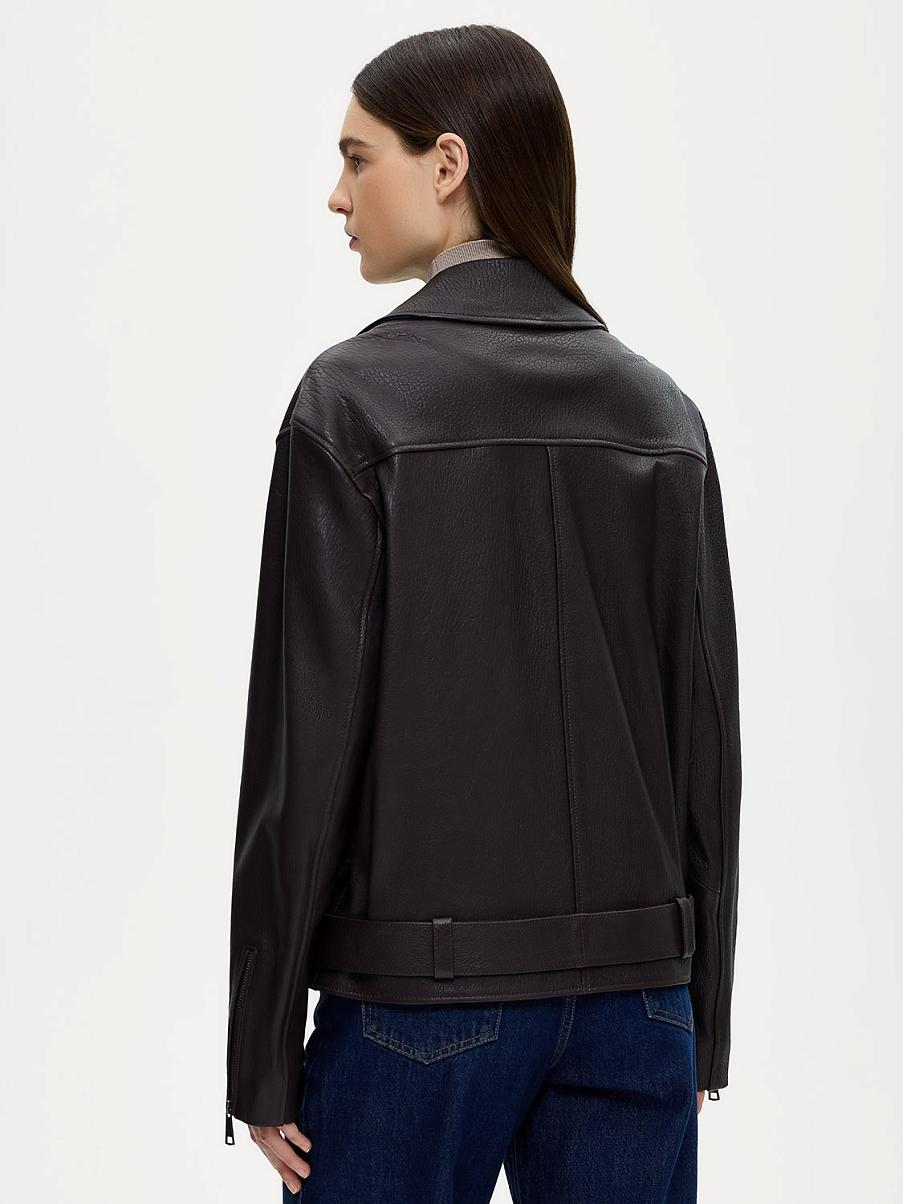 Косуха из натуральной фактурной кожи