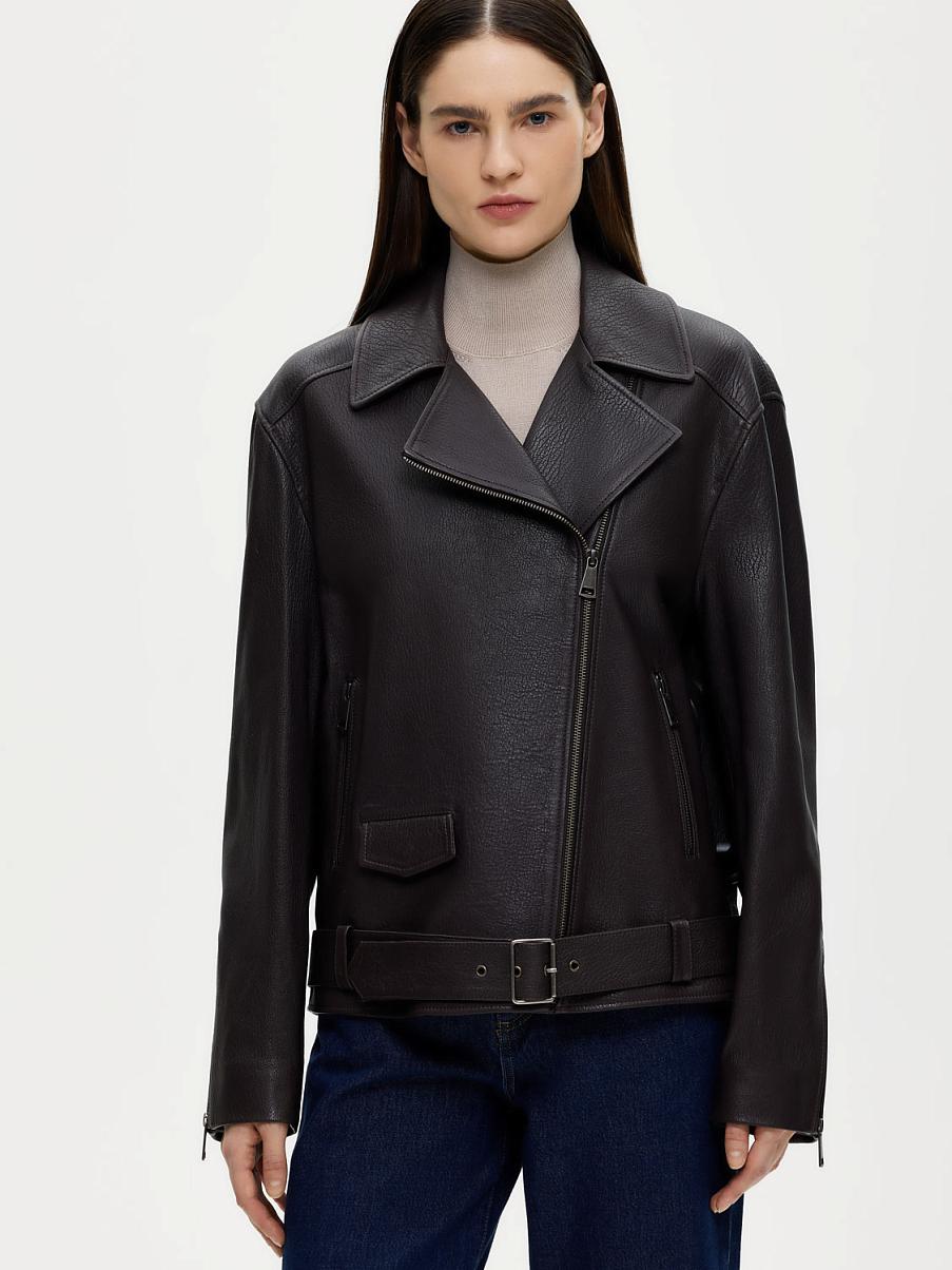 Косуха из натуральной фактурной кожи