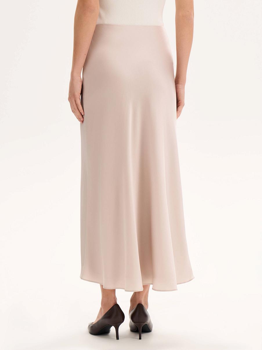 Юбка миди с шелком