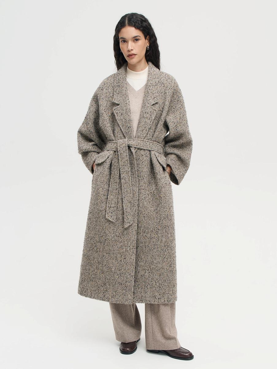 Пальто-халат из шерсти