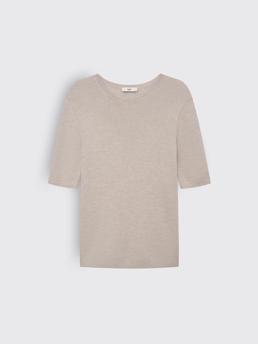 Топ из мериноса с шелком