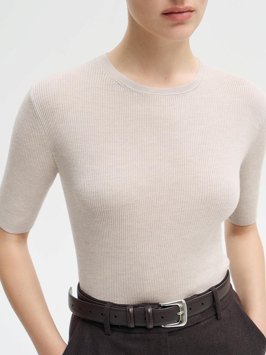 Топ из мериноса с шелком