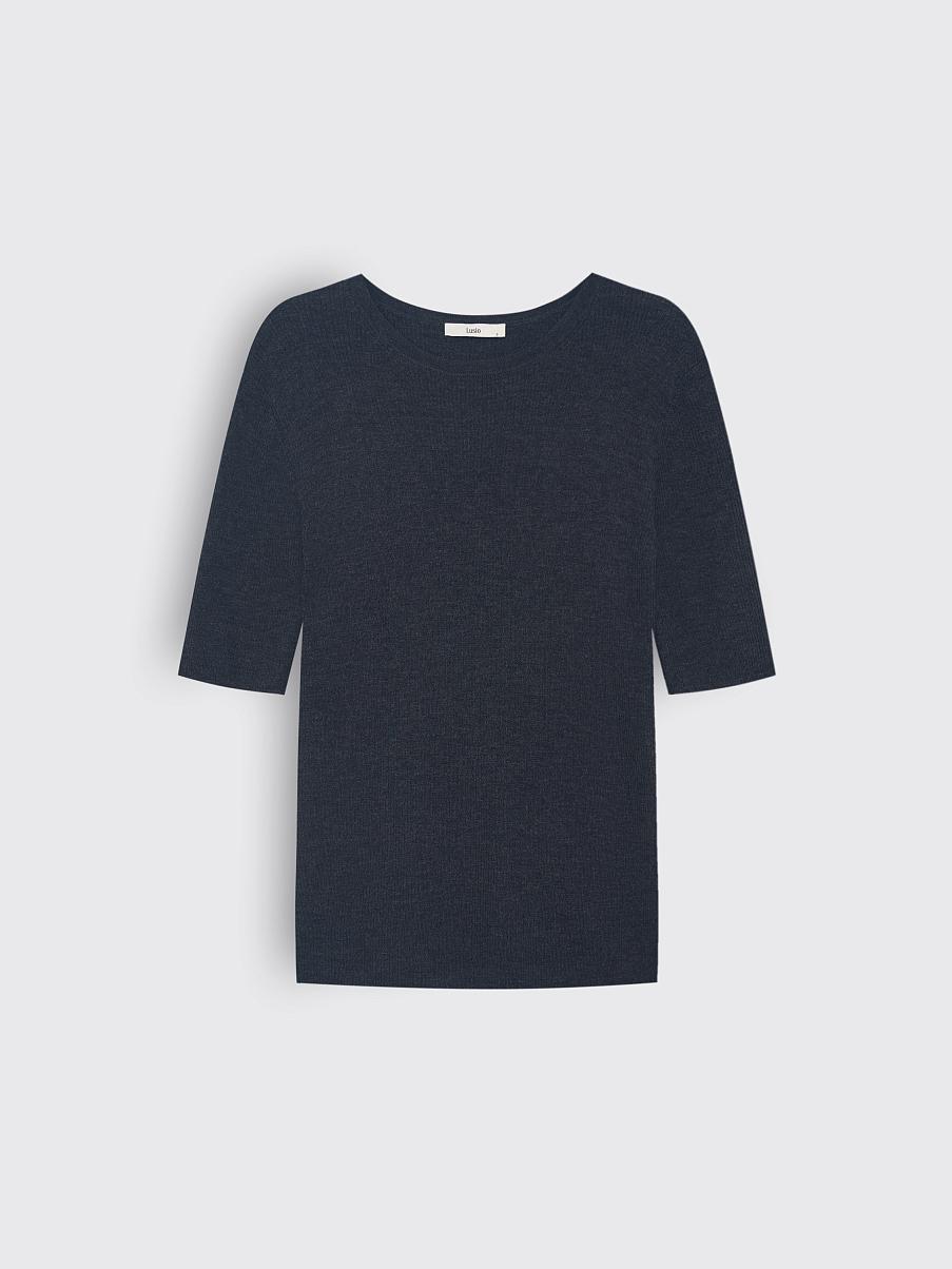 Топ из мериноса с шелком