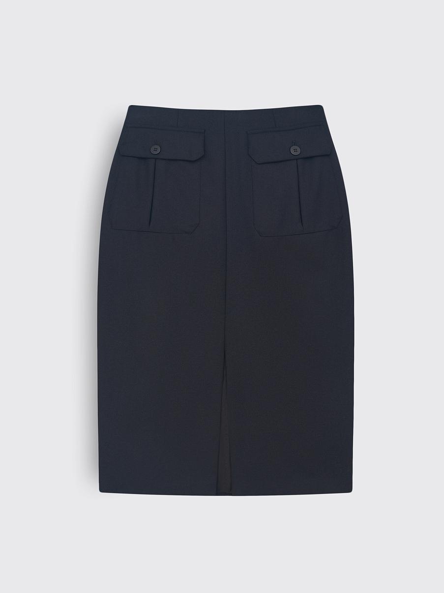 Юбка миди с карманами