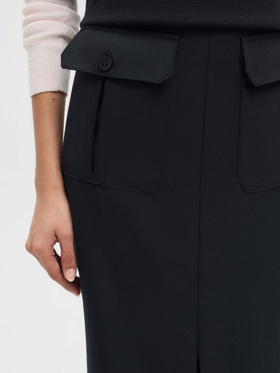 Юбка миди с карманами