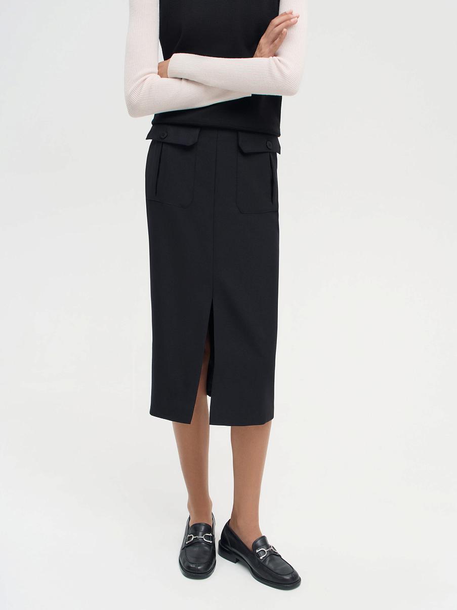 Юбка миди с карманами