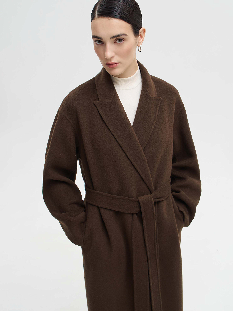 Пальто-халат из мериноса и кашемира