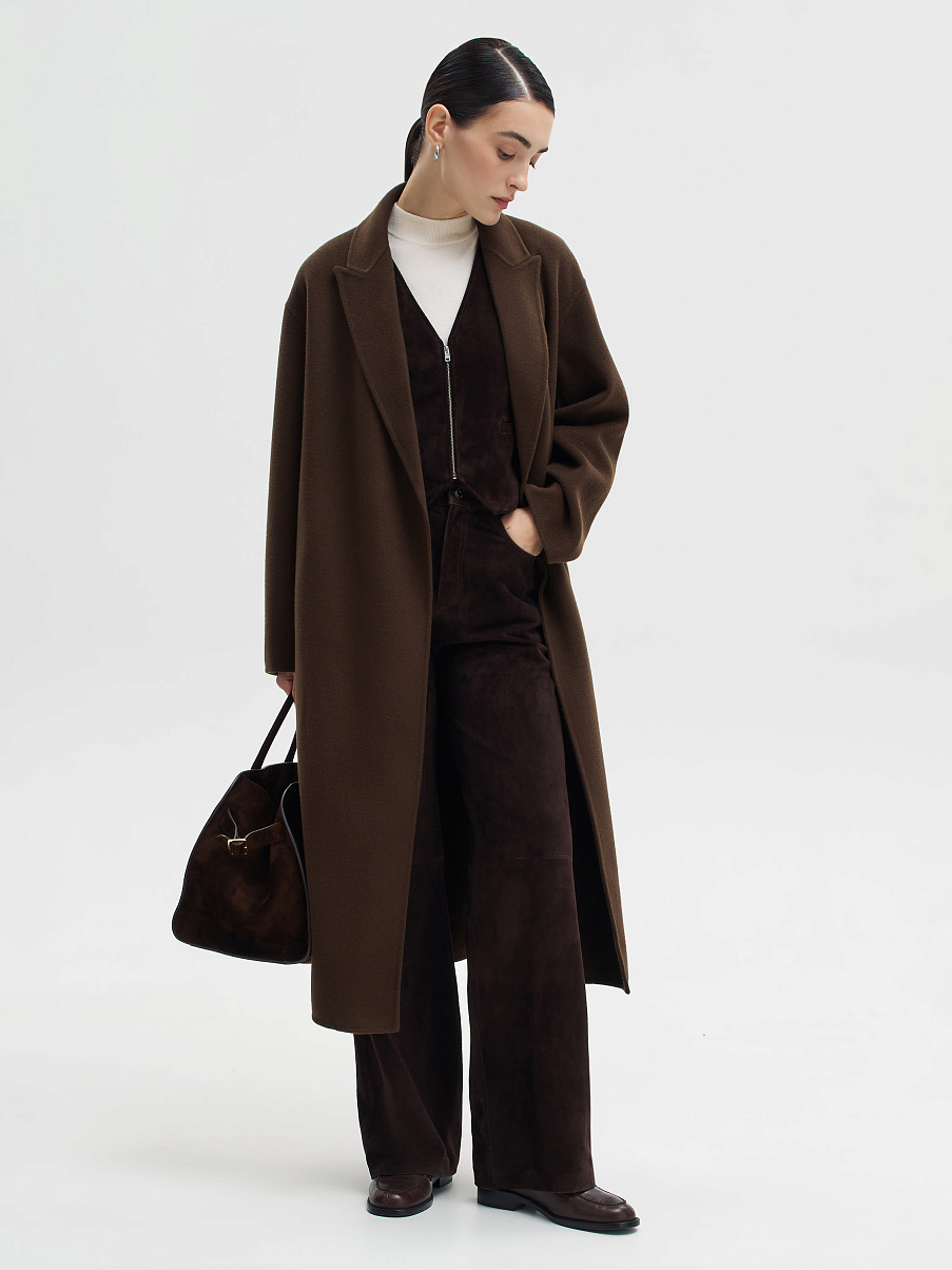 Пальто-халат из мериноса и кашемира
