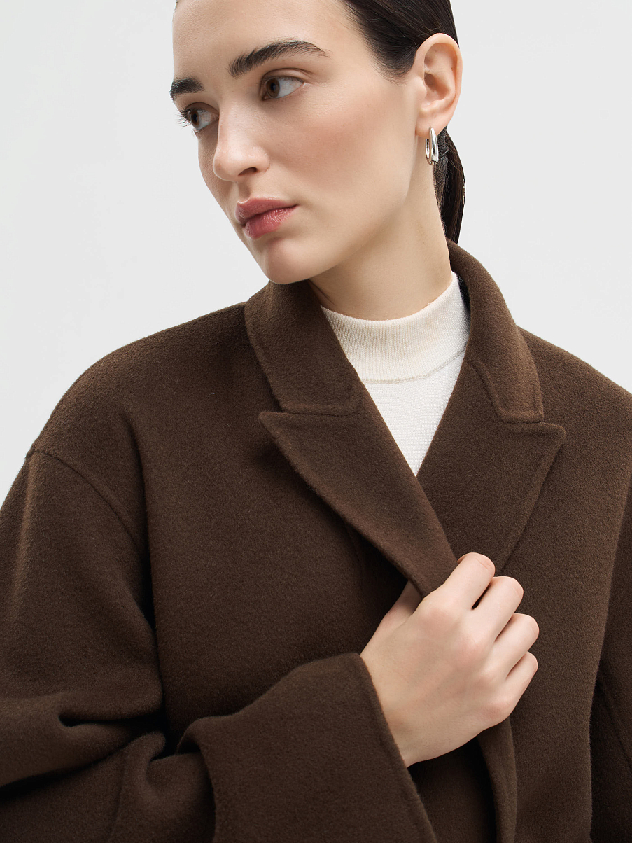 Пальто-халат из мериноса и кашемира