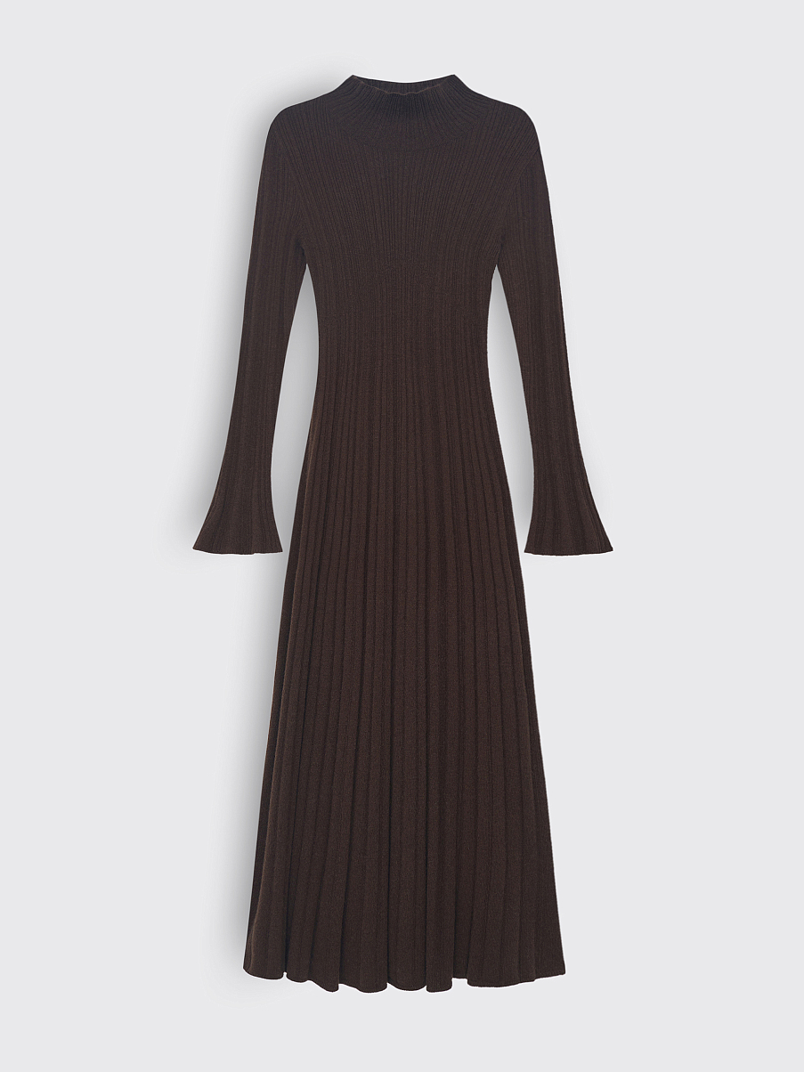 Платье расклешенное из шерсти мериноса
