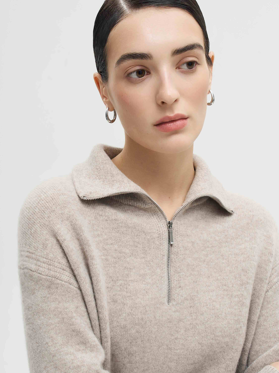 Джемпер на молнии из мериноса