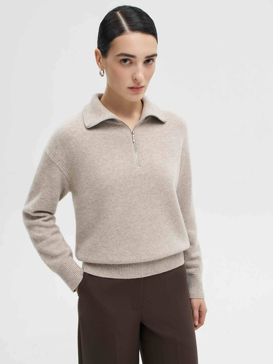 Джемпер на молнии из мериноса