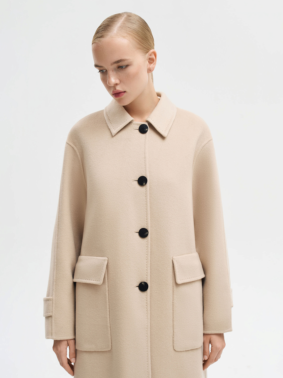 Пальто из 100% шерсти