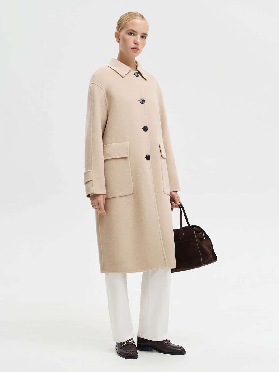 Пальто из 100% шерсти