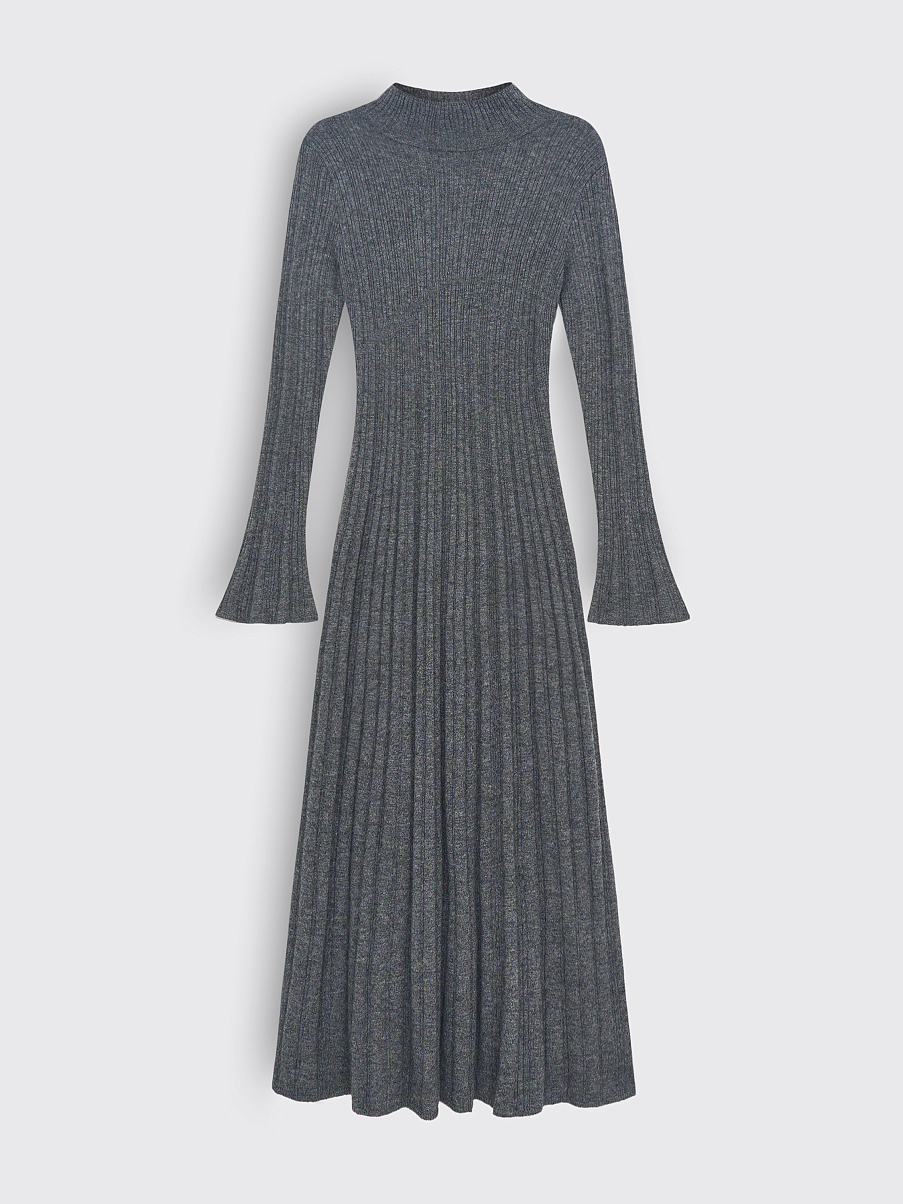 Платье расклешенное из шерсти мериноса