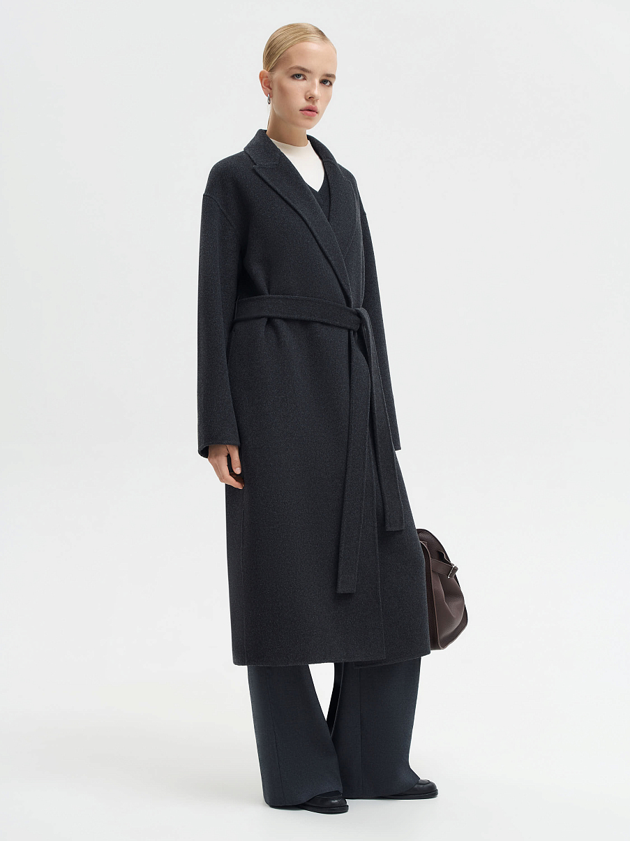 Пальто-халат из мериноса и кашемира