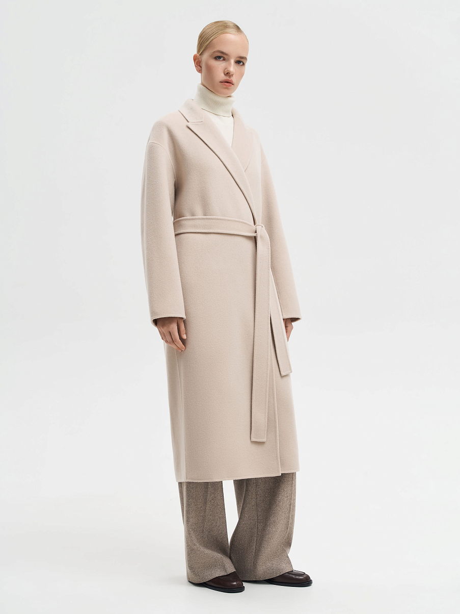 Пальто-халат из мериноса и кашемира