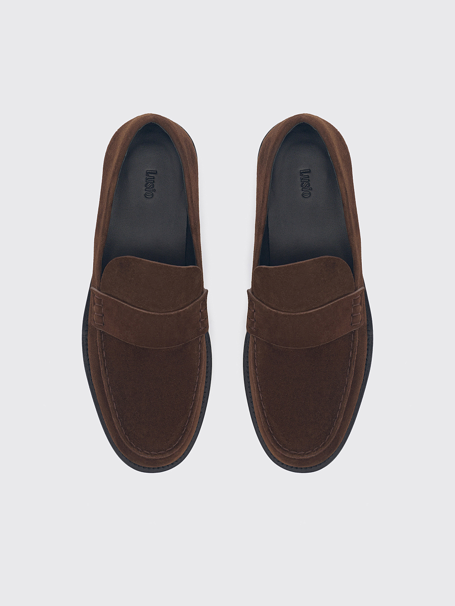 Лоферы из замши