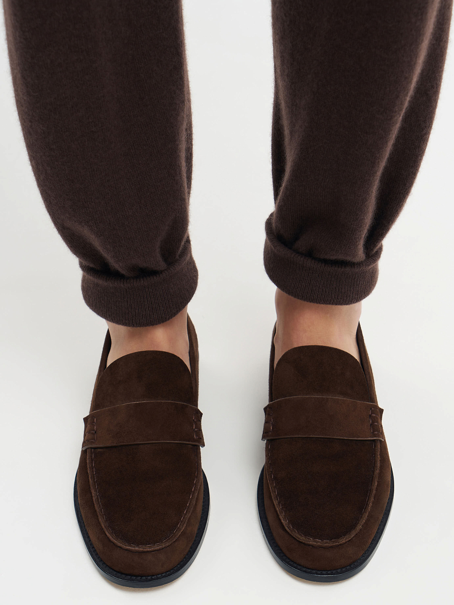 Лоферы из замши