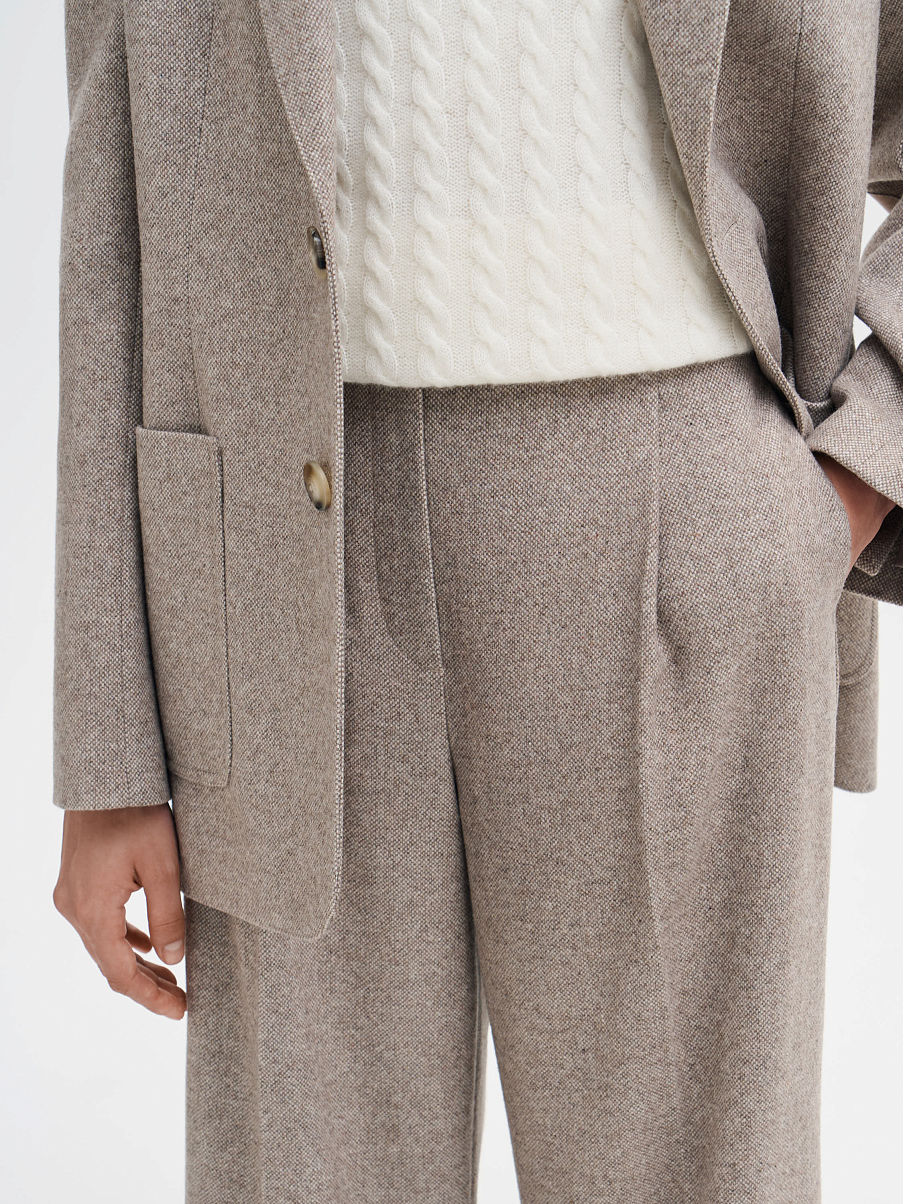 Брюки прямые из шерсти