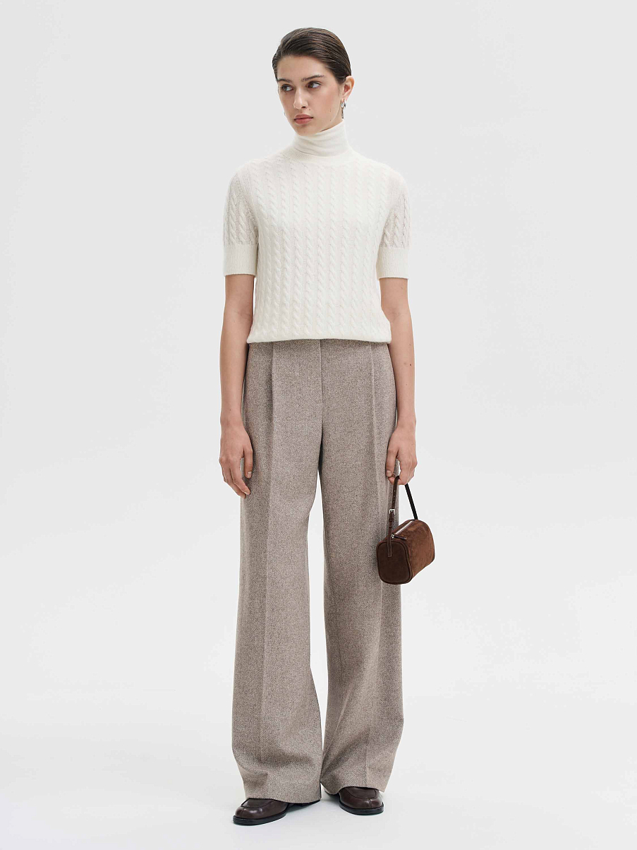 Брюки прямые из шерсти